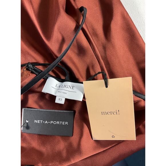 La Ligne Brown Spaghetti Strap Midi Dress - Picture 4 of 5